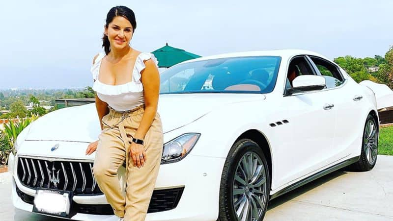 Sunny Leone shows off her Maserati Ghibli