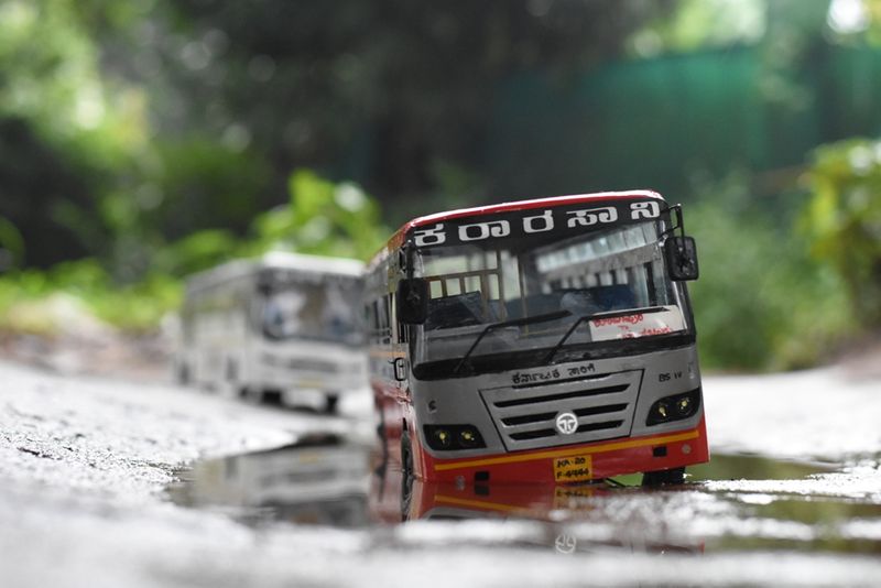 MES  Again Write in Black ink On Karnataka Transport Department Bus  snr