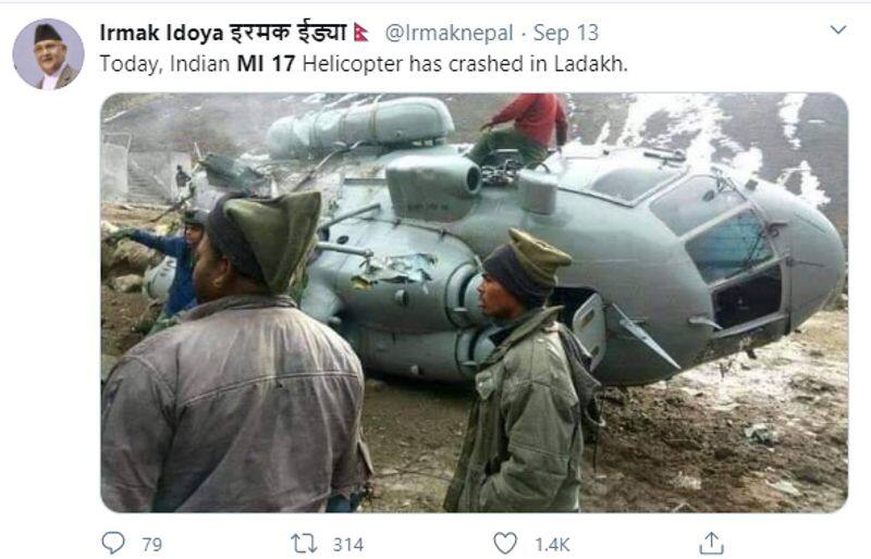 Is it any iaf MI 17 helicopter crashed in Ladakh recent days