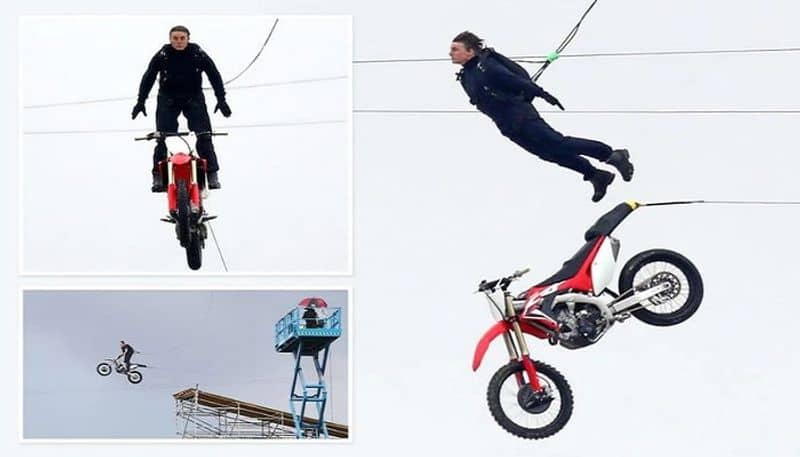 hollywood hero Tom Cruise's Latest honda crf 450 bike Stunt In Norway