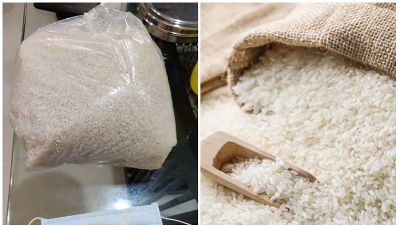 senior citizen gifts home grown rice to doctors