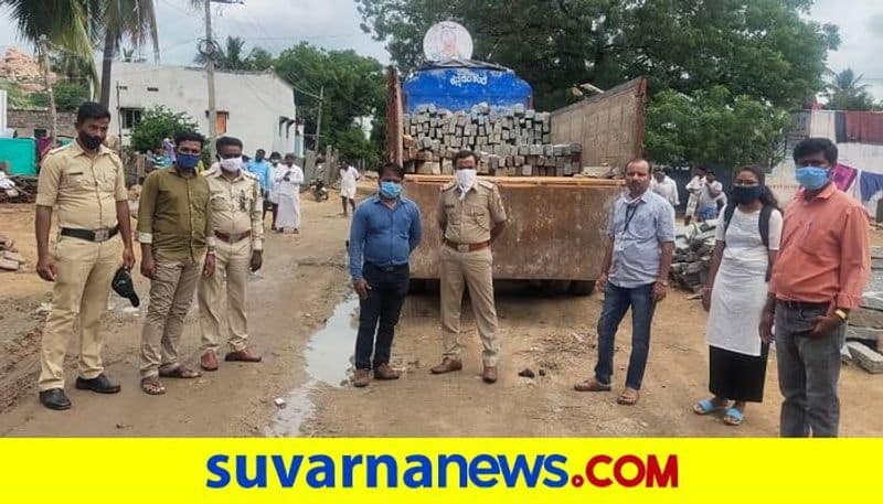 Officers Raid on Illegal Mining in Gangavati in Koppal District