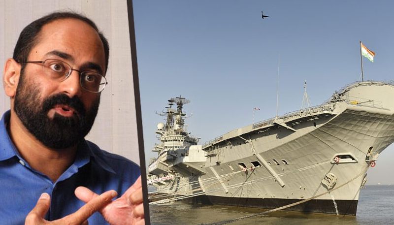 BJP MP Rajeev Chandrasekhar wants Tata Reliance Infosys others to save aircraft carrier Viraat pod