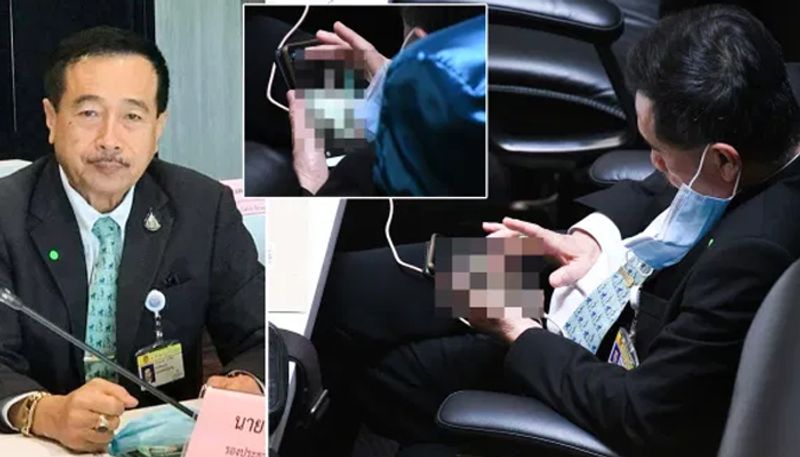 mp caught watching porn on mobile during budget session in thailand parliament