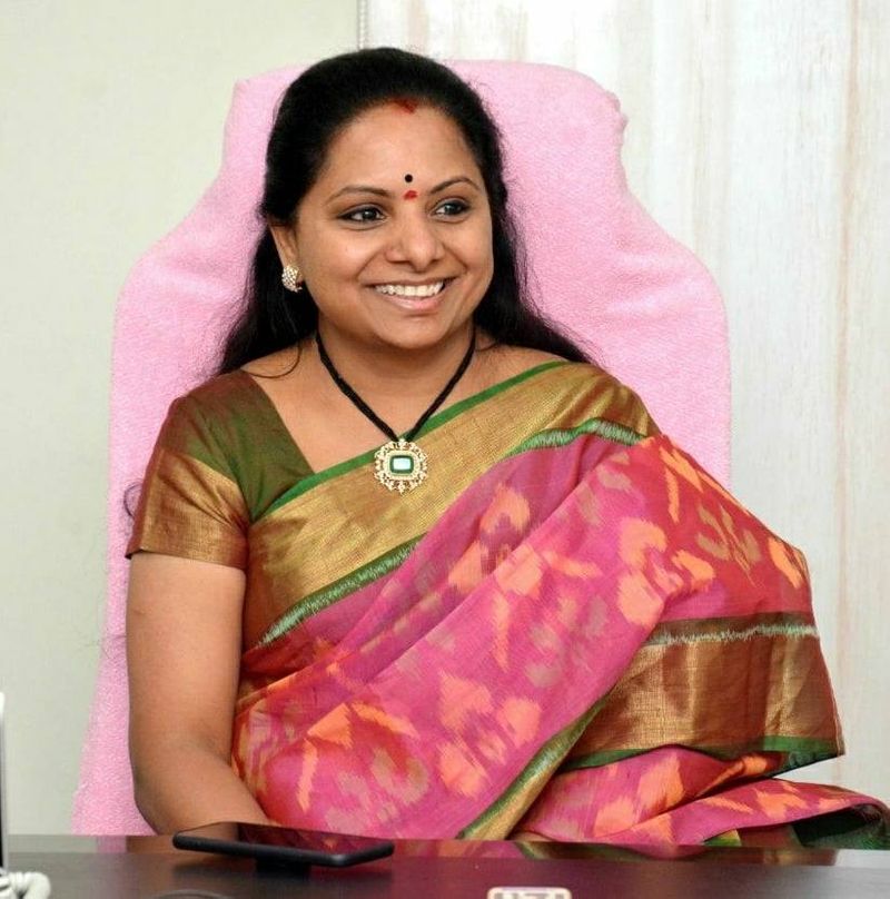 TRS  MLC Kavitha  leaves For jagtial 