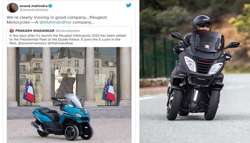 Mahindra Owned Peugeot Motocycles' Metropolis 400 scooter Added To France's Presidential Fleet