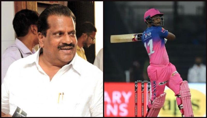 Kerala sports minister ep jayarajan congratulate sanju samson for RR Victory