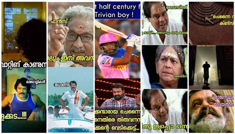 troll on 2020 ipl RR CSK match