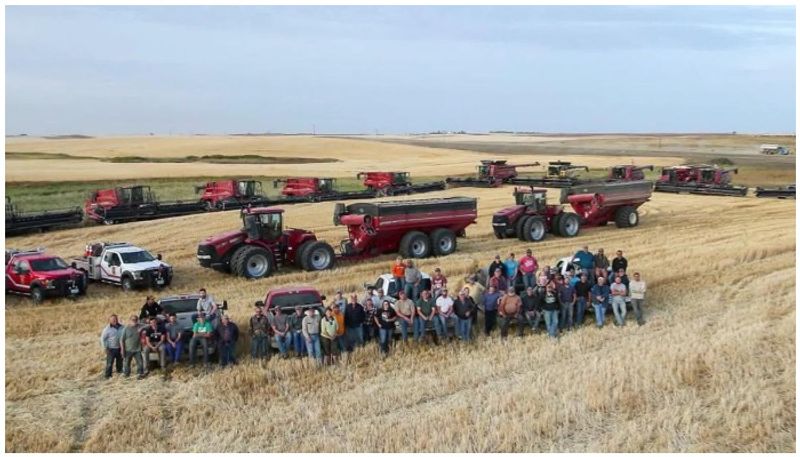 Friends gathered to harvest crops for a farmer who suffered heart attack