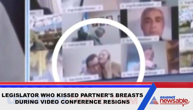 Viral video: Argentinian legislator kisses girlfriend's breasts during parliament session, forced to resign - gps