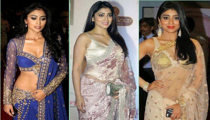 shriya saran saree beauties intoxicating to netizens arj