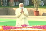 PM Modi pays tribute to Mahatma Gandhi at Raj Ghat