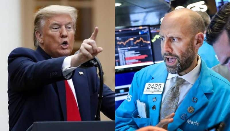 dow jones down due to covid positive tweet from president trump