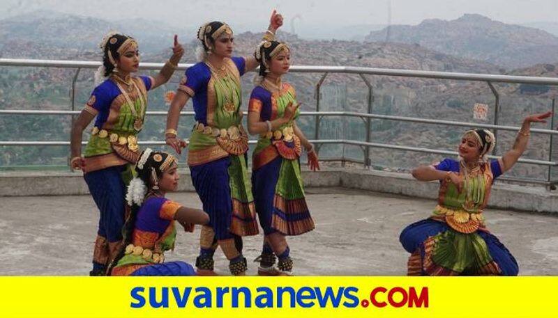 Bharatanatyam for Eliminate Coronavirus in Anjandri Hill in Koppal Districtgrg