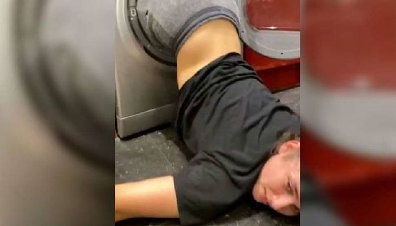 Viral video of Student Gets Stuck Inside Washing Machine