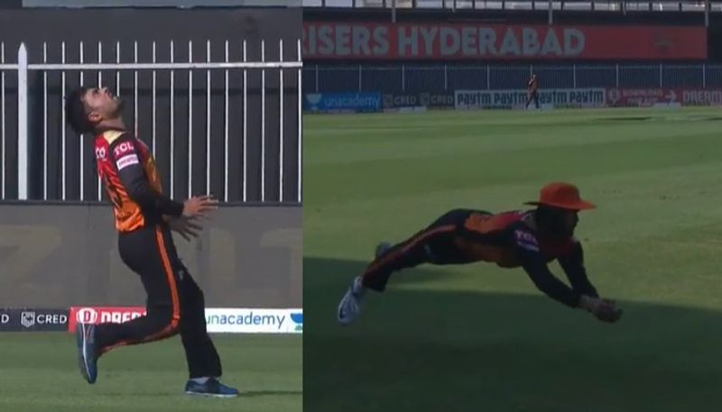 IPL 2020 Rashid Khan and Manish Pandey took stunning catches