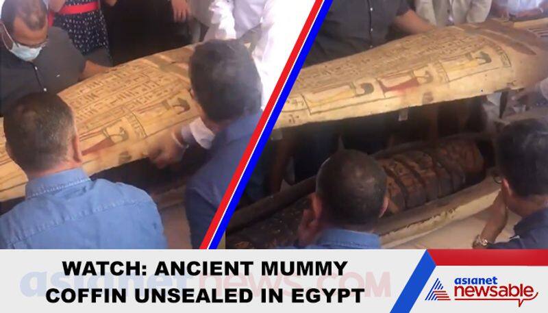 Watch Archaeologists open over 2500-year-old mummy coffin in Egypt; video goes viral - gps