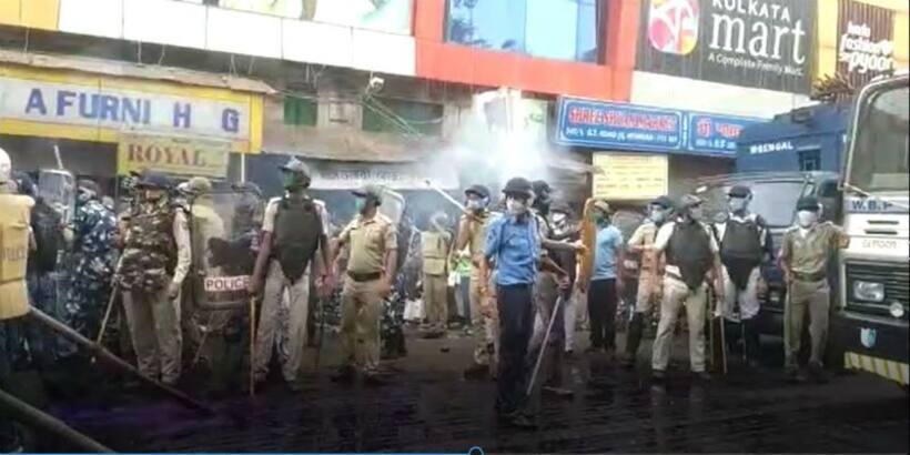 'Chemical laden water’ used in cannons by Kolkata Police on party workers, claims BJP