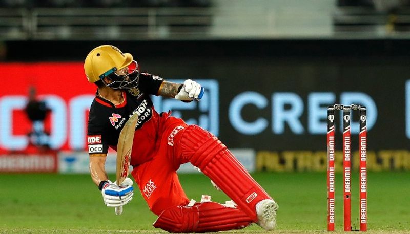 IPL 2020 CSK vs RCB Virat Kohli plays an ABD shot