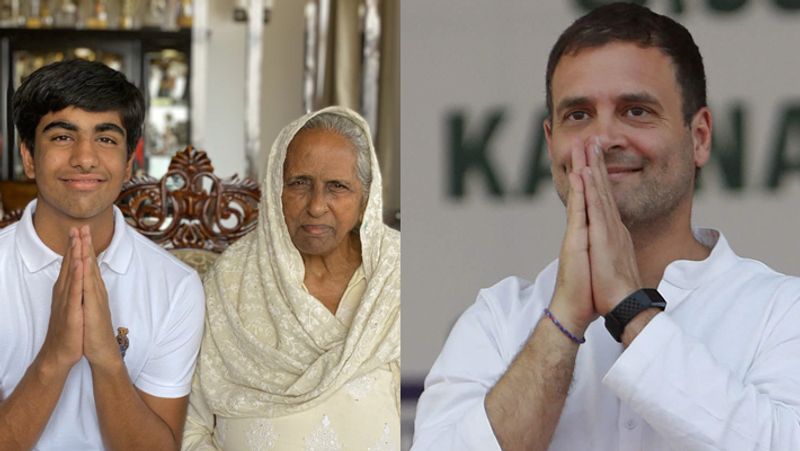 Young sportsman Arjun and his grandmother taught patriotism to Rahul Gandhi mah