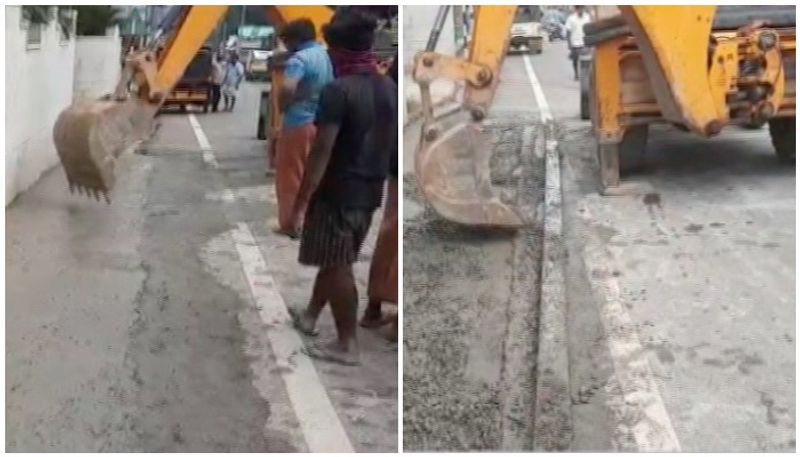 Kollam Karavaloor migrant laborers concreted electric post