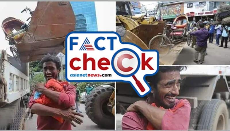 reality of viral image of cycle Rickshaw puller claimed to be from India