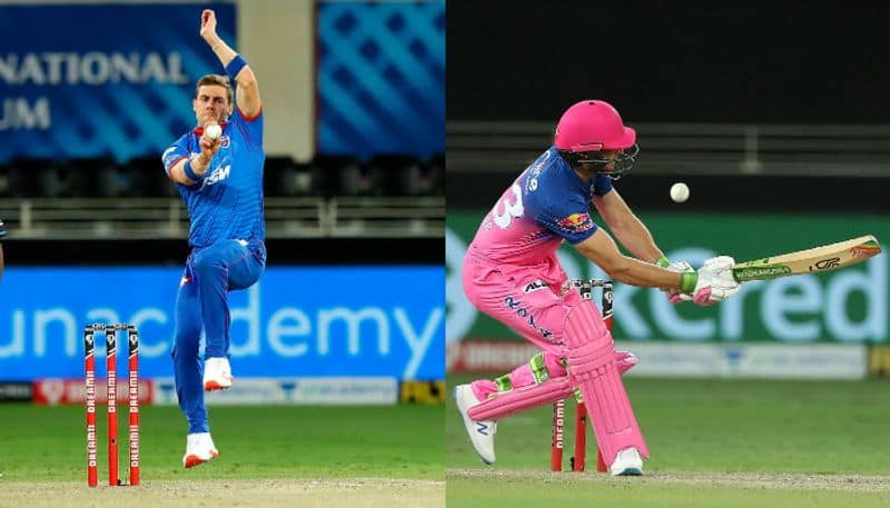 IPL 2020 dc vs rr watch Anrich Nortje 156.2 clocked record ball scooped by Jos Buttler