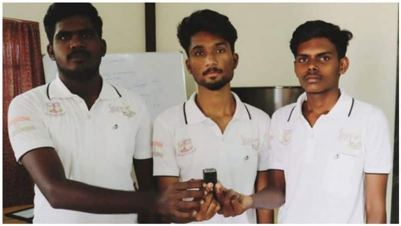 A handheld satellite launched by Karur students at NASA ..!