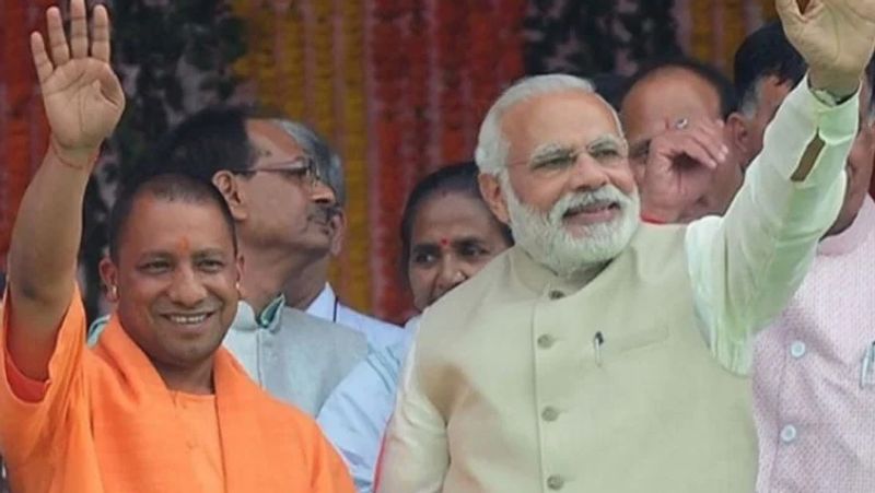 Up CM Yogi hails modi cabinet sabka saat sabka vikas pod