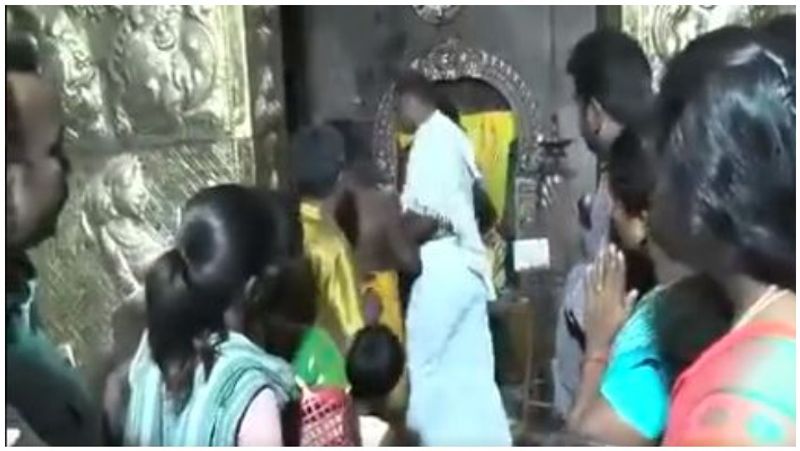 Go to the sanctum sanctorum of the Amman temple and attack the priest ... DMK official atrocity ..!