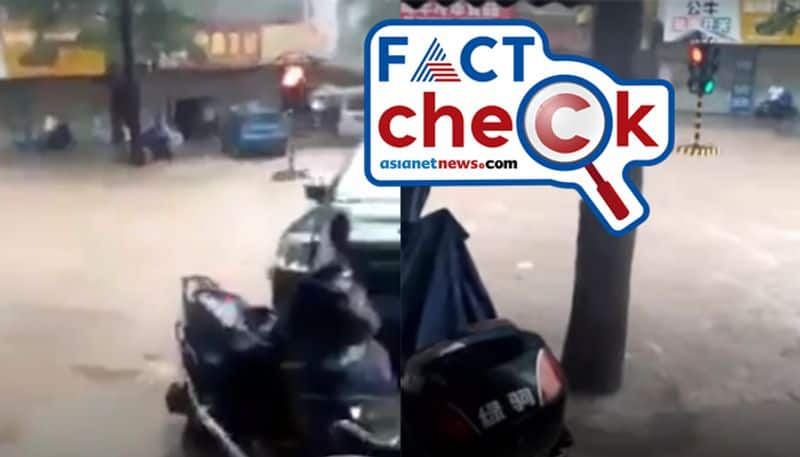 Viral clip traffic signal floating in flood not from Hyderabad