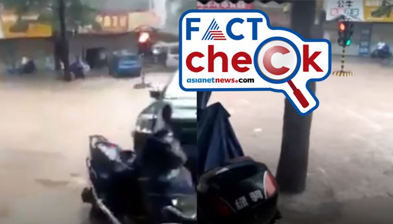 Viral clip traffic signal floating in flood not from Hyderabad