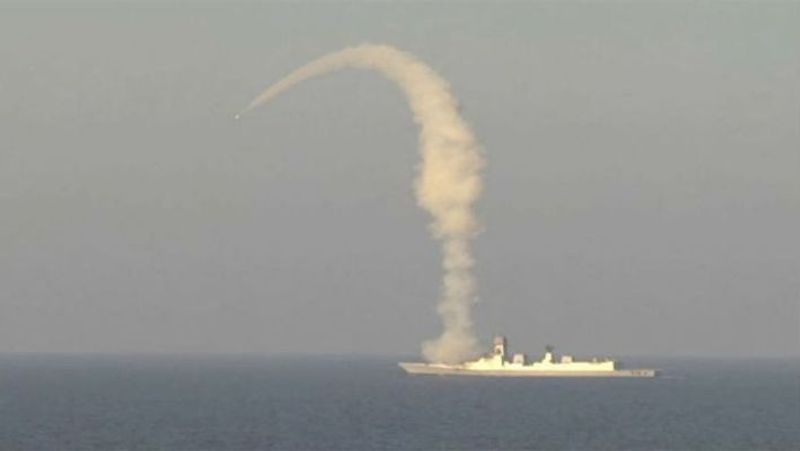 BrahMos missile test fired from destroyer INS Chennai in Arabian Sea pod