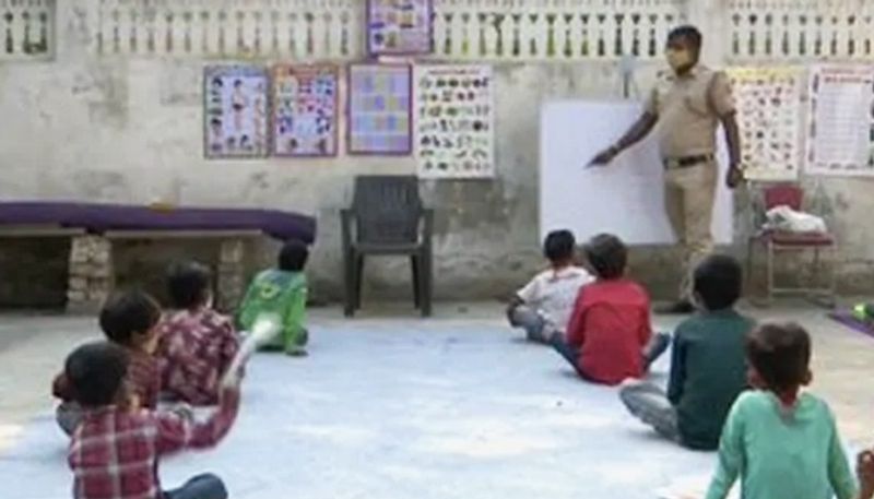 Policeman to teacher Delhi cop runs school for underprivileged kids as they cant afford online classes