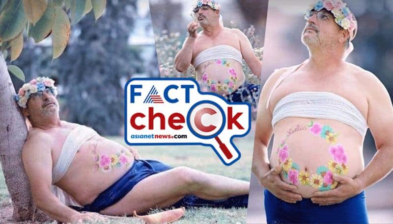 reality of men maternity photoshoot viral image is something else