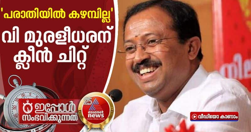 Clean chit for V Muraleedharan