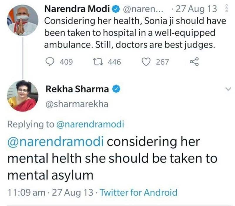 fact check on Rekha Sharma old tweets viral now