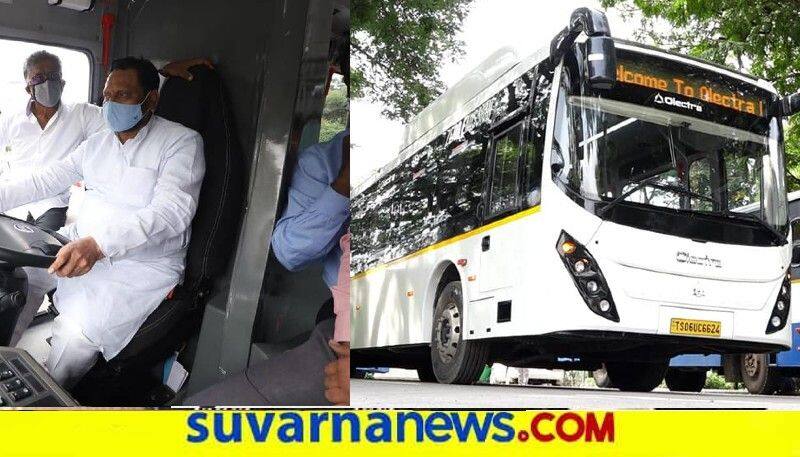 BMTC Electric bus on trial run in Bengaluru snr