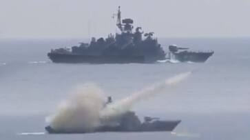 INS Prabal sinks old warship with a missile