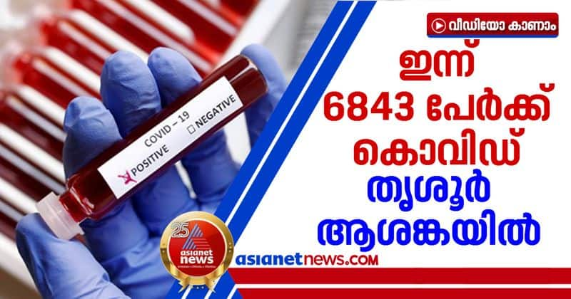 6843 people tested covid positive on 25 october 2020 in kerala