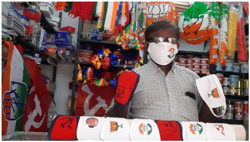 Sulaiman the screen printer who tries to beat Covid blues with Symbol Masks as Panchayat elections come closer