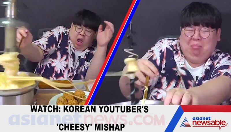 Watch Korean YouTuber's 'cheesy' mishap-tgy