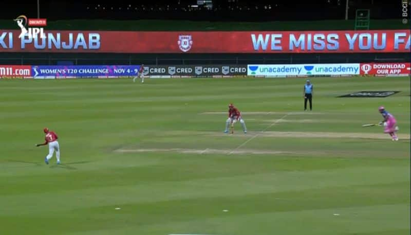 IPL 2020 KXIP vs RR watch J Suchith throw out Sanju Samson