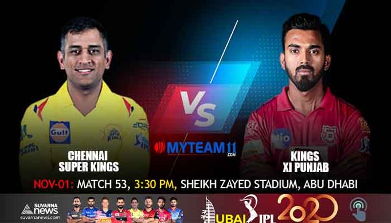 IPL 2020 CSK won the toss And Elected to field First against KXIP in Abu Dhabi kvn