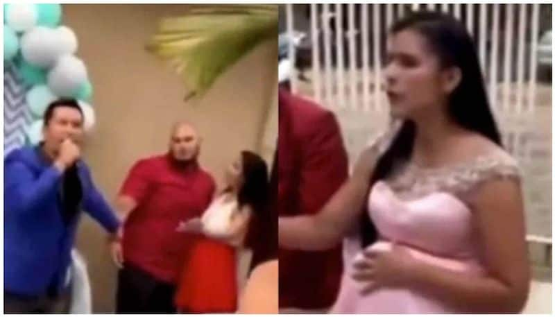 Shocking moment husband 'proves' his pregnant wife's baby isn't his at baby shower