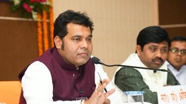 Uttar Pradesh Energy minister Shrikant Sharma cycles his way to office promotes Green Environment campaign