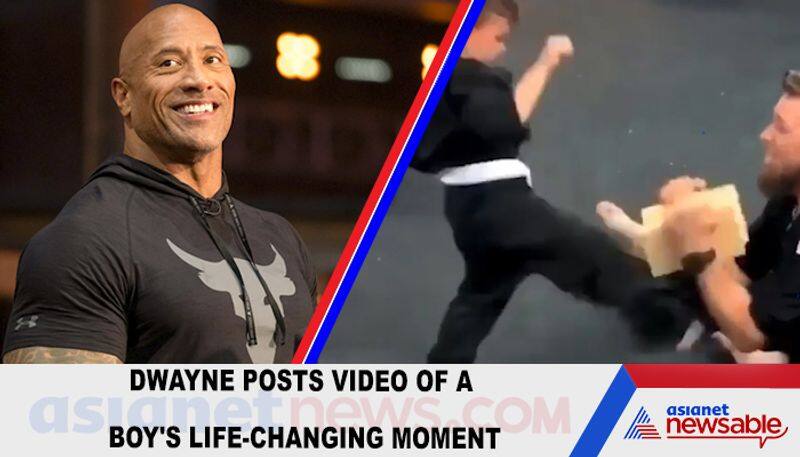 Dwayne posts video of a boy's life-changing moment-tgy