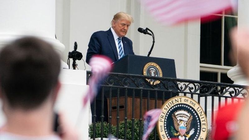 US media cuts away from Trump White House speech citing false statements pod