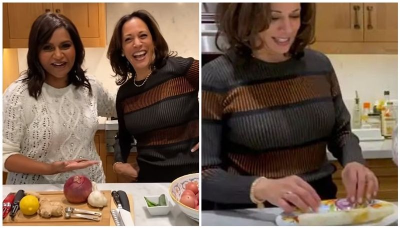 video of Kamala Harris cooking masala dosa with Mindy Kaling has resurfaced on the internet