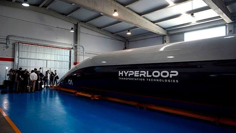 Virgin Hyperloop transports its first human passengers inside a levitating pod